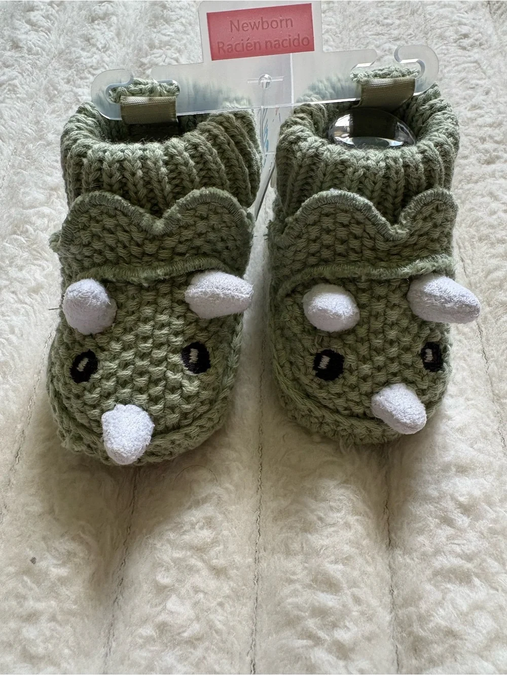 Carter's Baby Socks Bundle -Colored Socks, Dino Slippers, White Slippers-Newborn